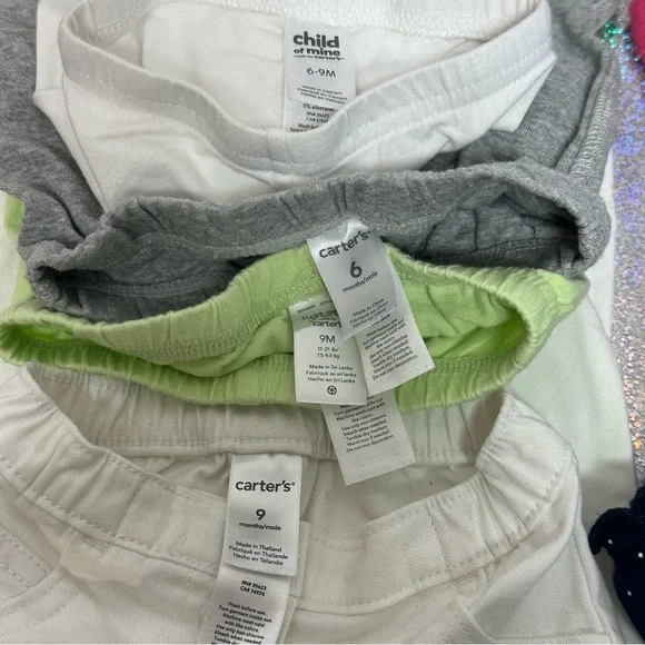 Girls Summer Clothes Size 6-9, 6-12 Months Lot of 9 Tops Shorts Pants 1 Piece - Picture 9 of 10